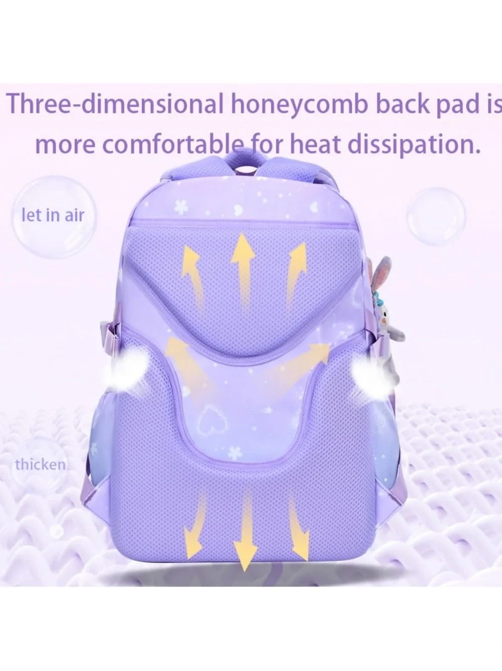 Kids' Purple Sparkle Backpack - Cute School Bag W